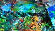 Vivid Colors Of Artist Work Stock Footage