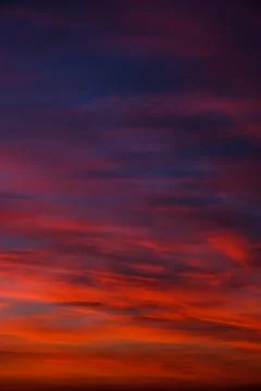 Vivid colourful clouds Dramatic Sky At Sunrise or Sunset. Orange red pink sky Stock Photos