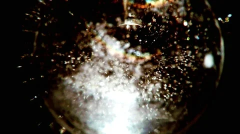 Vivid Cosmic Particles Fly Away Into Distance in Vast Darkness of Space Stock Footage 61314695