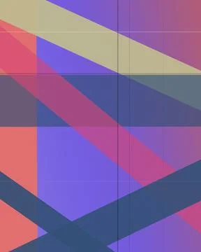 Vivid diagonal ribbons and intersecting blocks create energetic movement in.. Stock Illustration