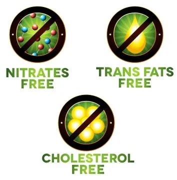 Vivid diet icon set Stock Illustration