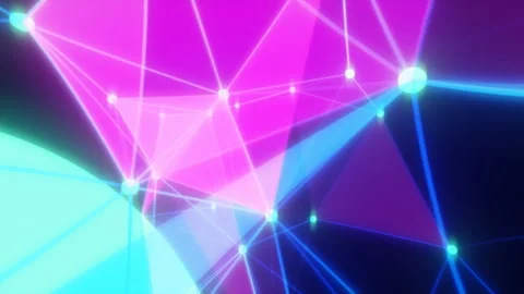 Vivid dots and lines connection structure. Medical or science organic 3d network Video stock 201748996