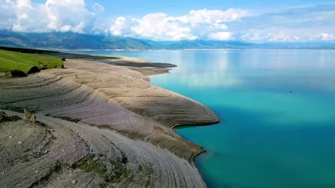 Vivid Drone Shot Capturing Geological Formations And Tranquil Scenery of high Stock-Footage 339086027