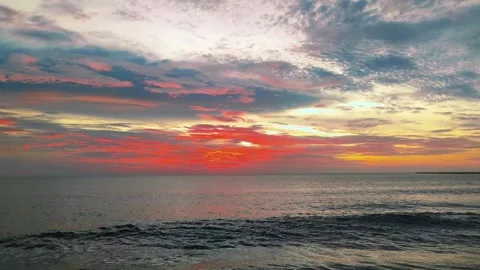 Vivid Evening Sky After Sunset in Colombo, Sri Lanka Stock Footage 344707246