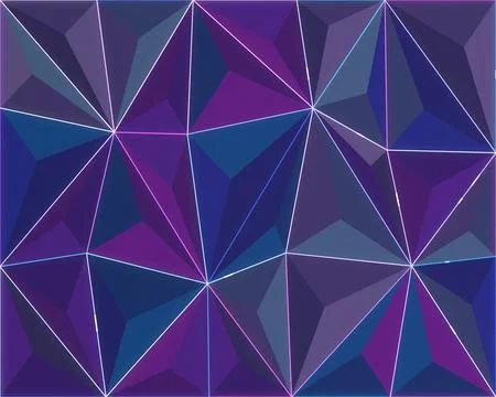 A vivid faceted composition of intersecting lines and angular forms creates.. 스톡 일러스트