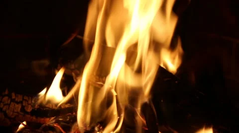 Vivid Fire flame Stock Footage 56642532
