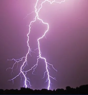 A Vivid Flash of Lightning Stock Photos