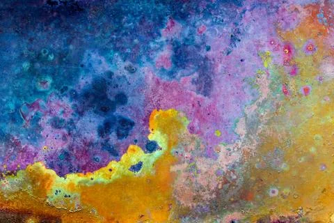 Vivid flat oxidated copper surface texture with high magnification and vivid Фото