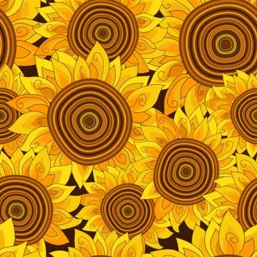 Vivid floral seamless pattern Stock Illustration