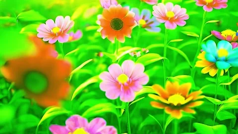 Vivid Flower Background Motion 스톡 동영상 304355133