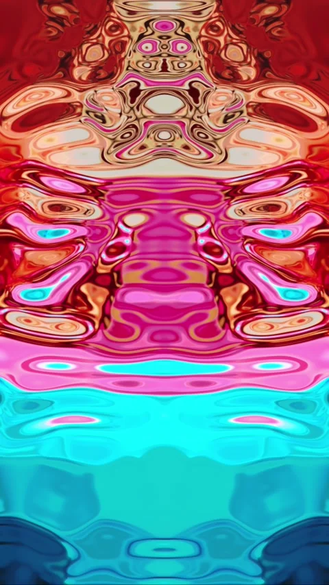 Vivid Fluid Rorschach Animation Loop Stock Footage 303523710