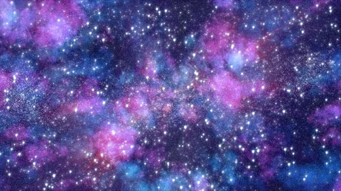 Vivid galactic nebula filled with stars in shades of purple, pink, and blue.. Stock Footage 320908261