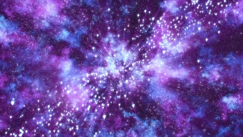 Vivid galactic scene with radiating light and glowing purple nebula expandi.. Stock Footage 320254629