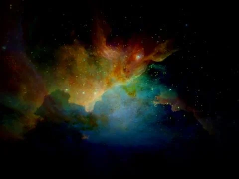 Vivid Galactic Space Stock Illustration