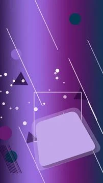 A vivid geometric abstract composition with floating shapes, thin lines, an.. Stock Illustration