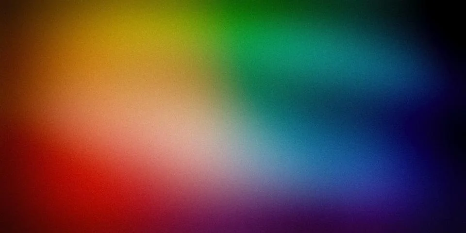 A vivid gradient background displaying a seamless blend of red, yellow, gre.. Stockillustratie