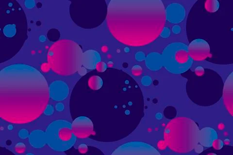 Vivid gradient circles repeatable motif Stock Illustration
