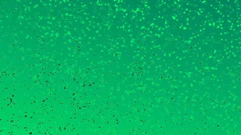 Vivid Green Evolving Circle Patterns Glitch Distorted Speckles Circles Stock Footage 302049946