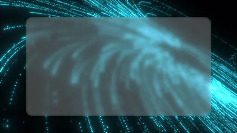 A vivid green particle track effect moves behind a beautiful frosted glassmo Stock Footage 336878395