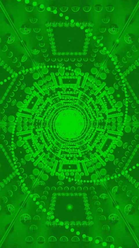 Vivid green tunnel visualizer creating seamless looping background for imme.. Stock Footage 321571576