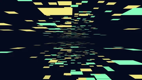 Vivid grid of dynamic colors digital artwork of moving squares Stockbeeldmateriaal 322056879