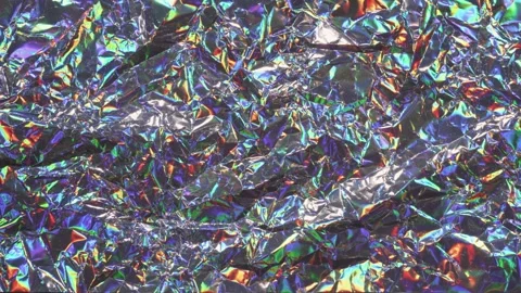 Vivid Holographic Foil Texture Background with Swirling Psychedelic Light Stock Footage 313548010