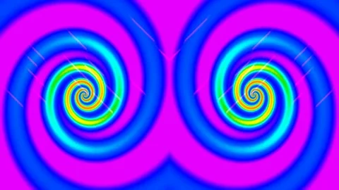 Vivid hypnotic spiral vortex animation for creative technology background Stock Footage 339793837