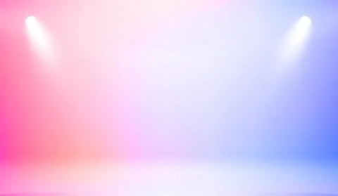 Vivid illuminated studio with projectors. 3d vector illustration Stock-Illustration