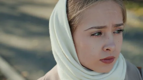 Vivid imagery described. Descriptive scene of woman. Detailed portrayal of Stock Footage 335074281