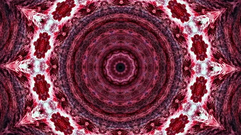 Vivid kaleidoscope sequence pattern loop animation mandala spiritual Stock Footage 159878584