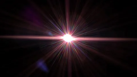 Vivid light burst explodes from the center point Stock-Footage 345448763
