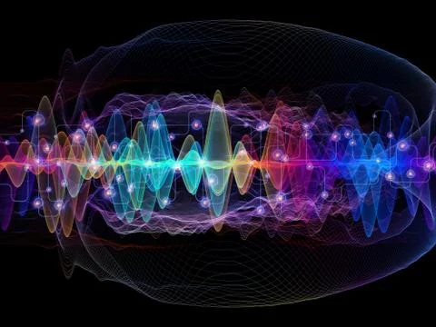 Vivid Light Wave Illustrazione stock