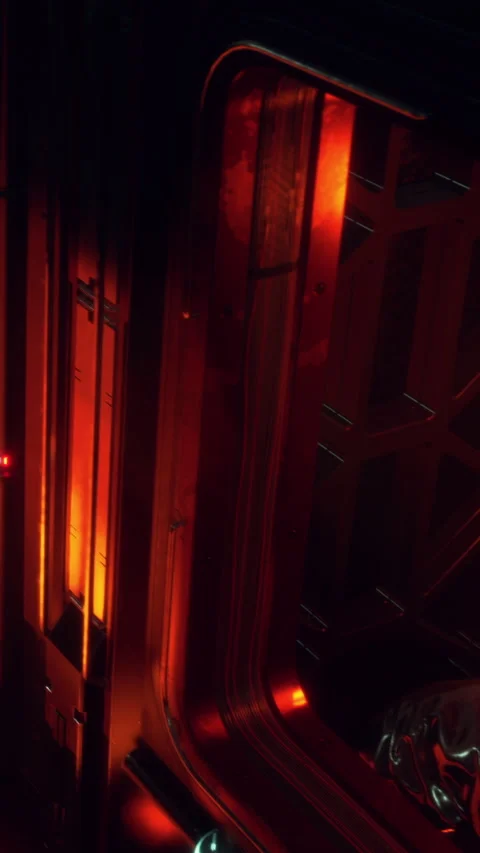 Vivid lights in a dark space create an interesting visual pattern Stock Footage 337925577