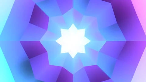 Vivid mandala background with geometrical elements. Design. Star changing shapes Stock Footage 268134116