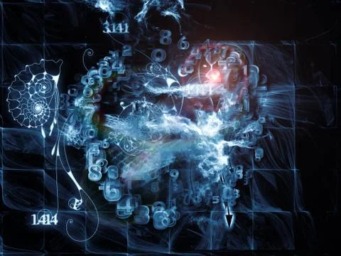 Vivid Math Visualization Stock Illustration