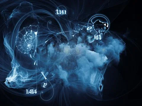 Vivid Math Visualization Stock Illustration