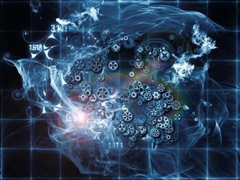 Vivid Math Visualization 스톡 일러스트
