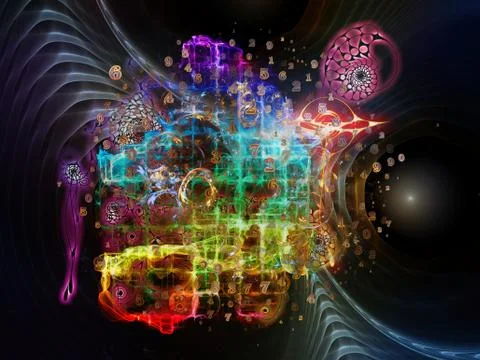 Vivid Math Visualization Stock Illustration