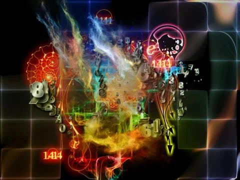 Vivid Math Visualization Stock Illustration