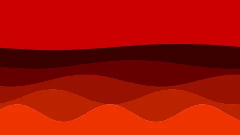 Vivid Motion of Red and Black Abstract Waves Creating Dynamic Visual Effect. Stock Footage 342750461