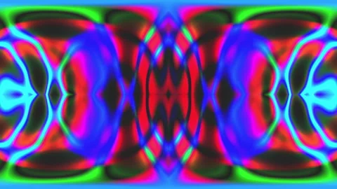 Vivid Multi-Color Holographic Psychedelic Plasma Symmetrical Abstract Liqui.. Stock Footage 344363239