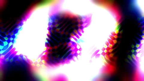 Vivid Multi-Color Psychedelic Plasma Ripple Background 4K with Holographic .. Stock Footage 345453349