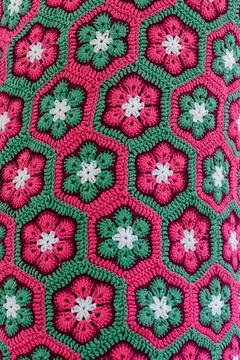 Vivid multi colored background of beautiful knitted threads displayed for sale Stock Photos