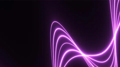 Vivid Neon Light Trails Creating Dynamic Visual Effects. Illustrazione stock