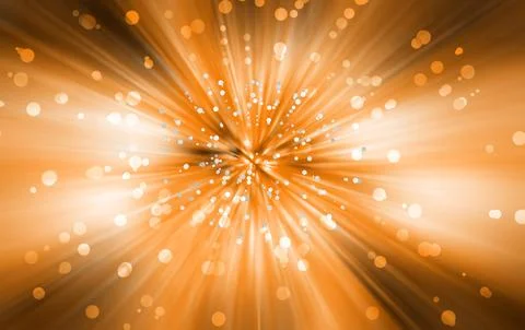 A vivid orange explosion of light and particles creates a high-energy backdro Stock Illustration