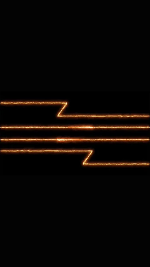 Vivid orange light trails forming electric patterns energy. Fiery orange el.. Video stock 344840592