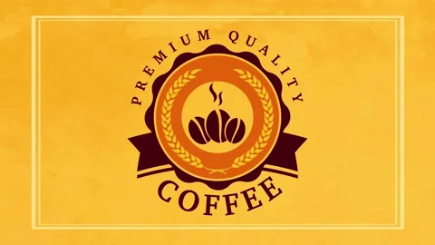 Vivid package presentation for premium quality coffee with classic round graphic Stock Footage 130927812