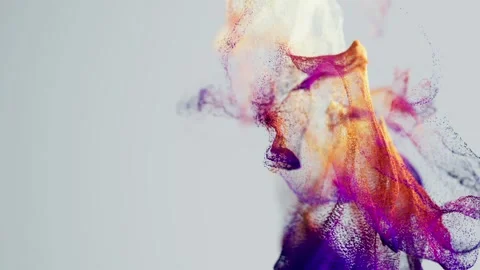 Vivid Particle Waves in Slow Motion Stock Footage 308899235
