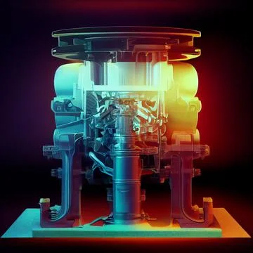 Vivid pattern of the internal combustion engine 스톡 일러스트