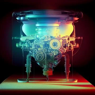 Vivid pattern of the internal combustion engine 스톡 일러스트